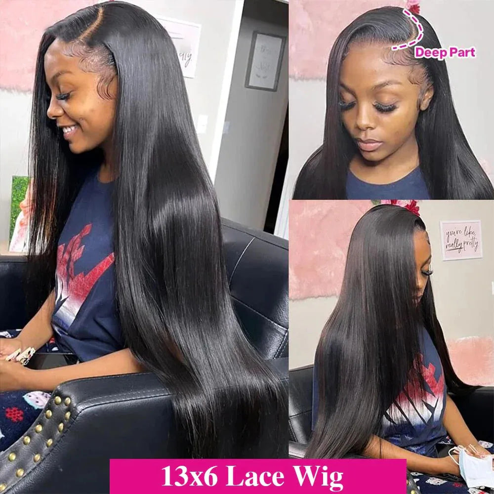 vietnamese Bone Straight 360 13x6 13x4 HD Full Lace Frontal Wig 30 Inch Lace Front Wig 6x6 Lace Closure Glueless Wig Human Hair