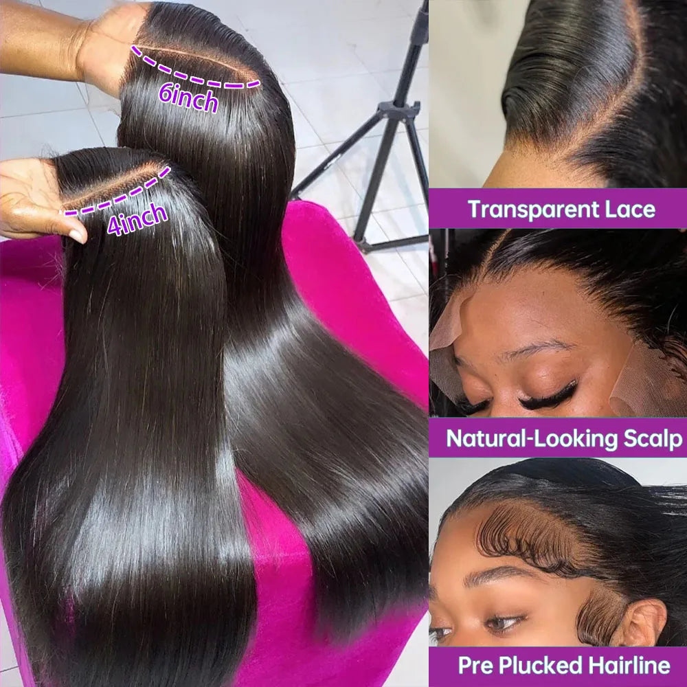 vietnamese Bone Straight 360 13x6 13x4 HD Full Lace Frontal Wig 30 Inch Lace Front Wig 6x6 Lace Closure Glueless Wig Human Hair