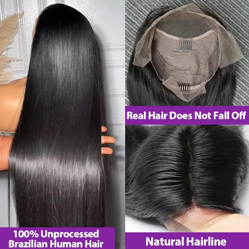 vietnamese Bone Straight 360 13x6 13x4 HD Full Lace Frontal Wig 30 Inch Lace Front Wig 6x6 Lace Closure Glueless Wig Human Hair