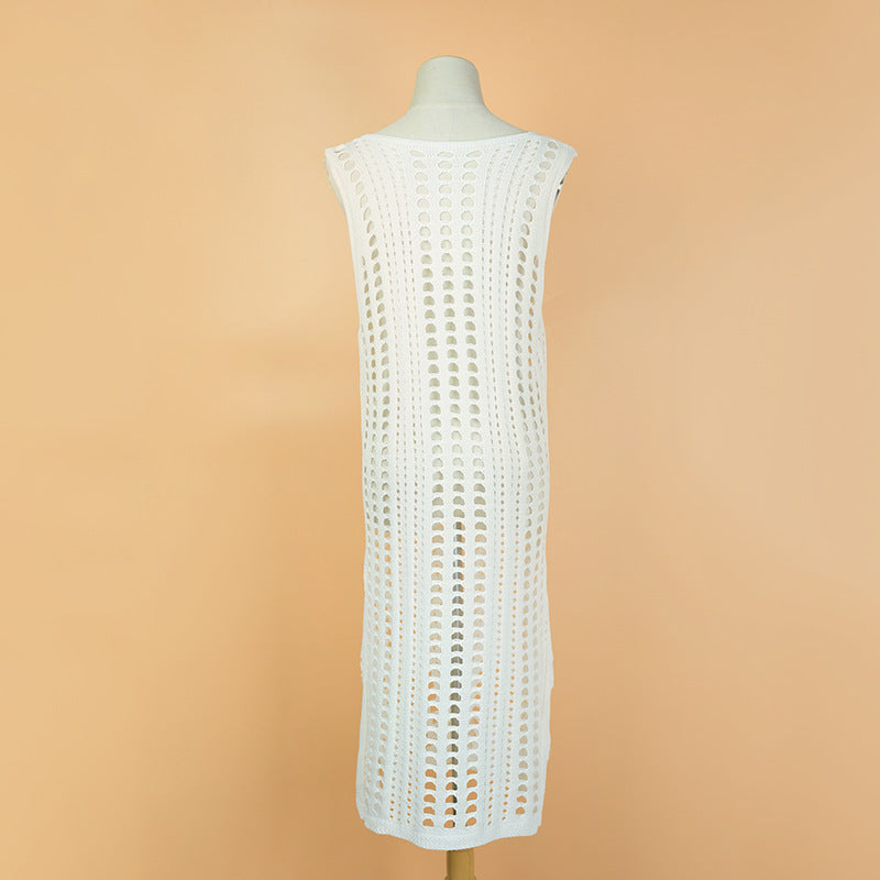 Sarong Beach Wrap Tunics Sexy Beach Bikini Cover-Ups Women Swimwear Dress White Swimsuit Cover Up Women Fishnet Crochet Swimsuit