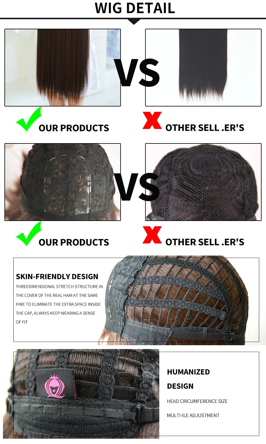 7JHH WIGS Popular Brown Ash Long Deep Wave Hair Lolita Wigs With Bangs Synthetic Wig For Women Fashion Thick Curls Wigs Girl