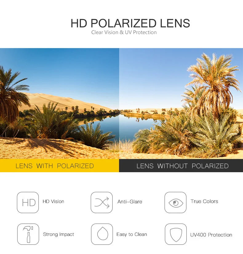 AOWEAR HD Polarized Anti Glare Night Vision Glasses for Driving Nighttime Driver Goggles Yellow Sunglasses for Men / Women Gafas