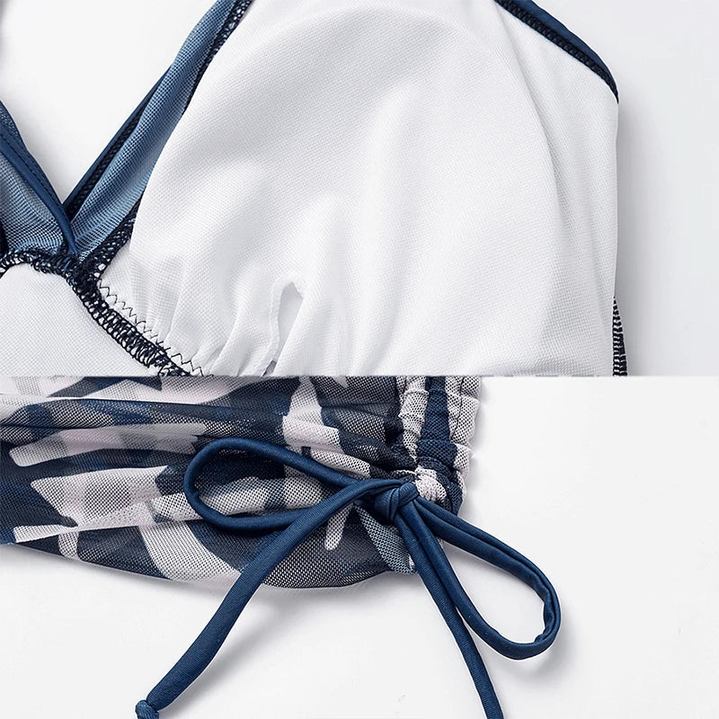 2025 Sexy Bikini Swimsuit Women One Piece Swim Dress Tummy Control Swimsuits Slimming Mesh Sheer Sarong Wraps Bathing Suit