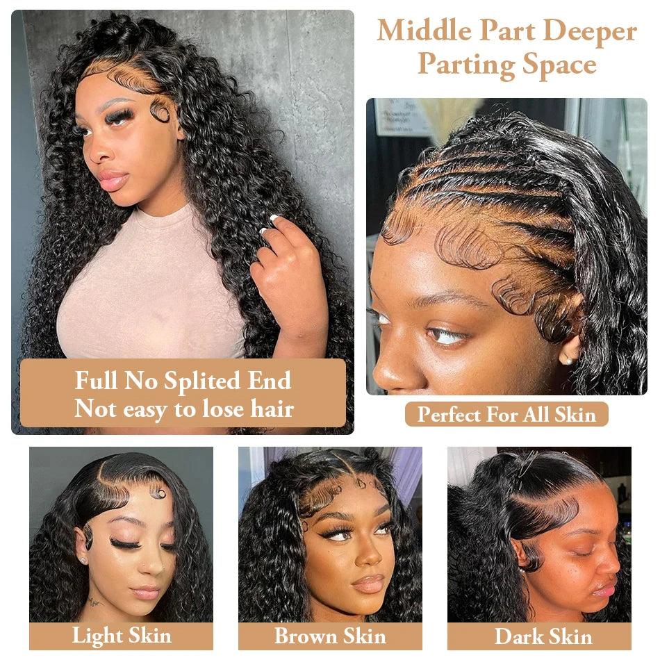 13x6 Hd Lace Frontal Wigs Loose Deep Wave Wigs Brazilian Women Curly Human Hair wig 30Inch Deep Water Wave 13x4 Lace Front Wig