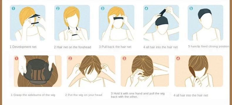 Orange Synthetic Wig Fashion Women Natural Air Bangs Big Waves Long Curly Hair Daily Party Use Full Head Cover