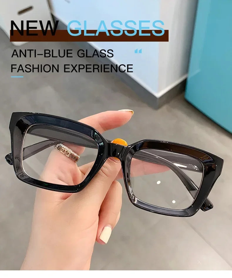 Fashion Reading Glasses Women 2023 New Square Anti Blue Light Presbyopia Eyegalsses Vintage Computer Optical Eyewear +1 .0~ +3.5