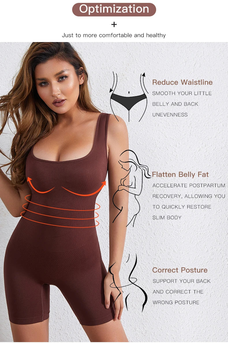 Women Postpartum Shapewear Bodysuit Belly Tight Body Shaper Seamless Underwear Plus Size Waist Trainer Butt Lifter Shaping Top