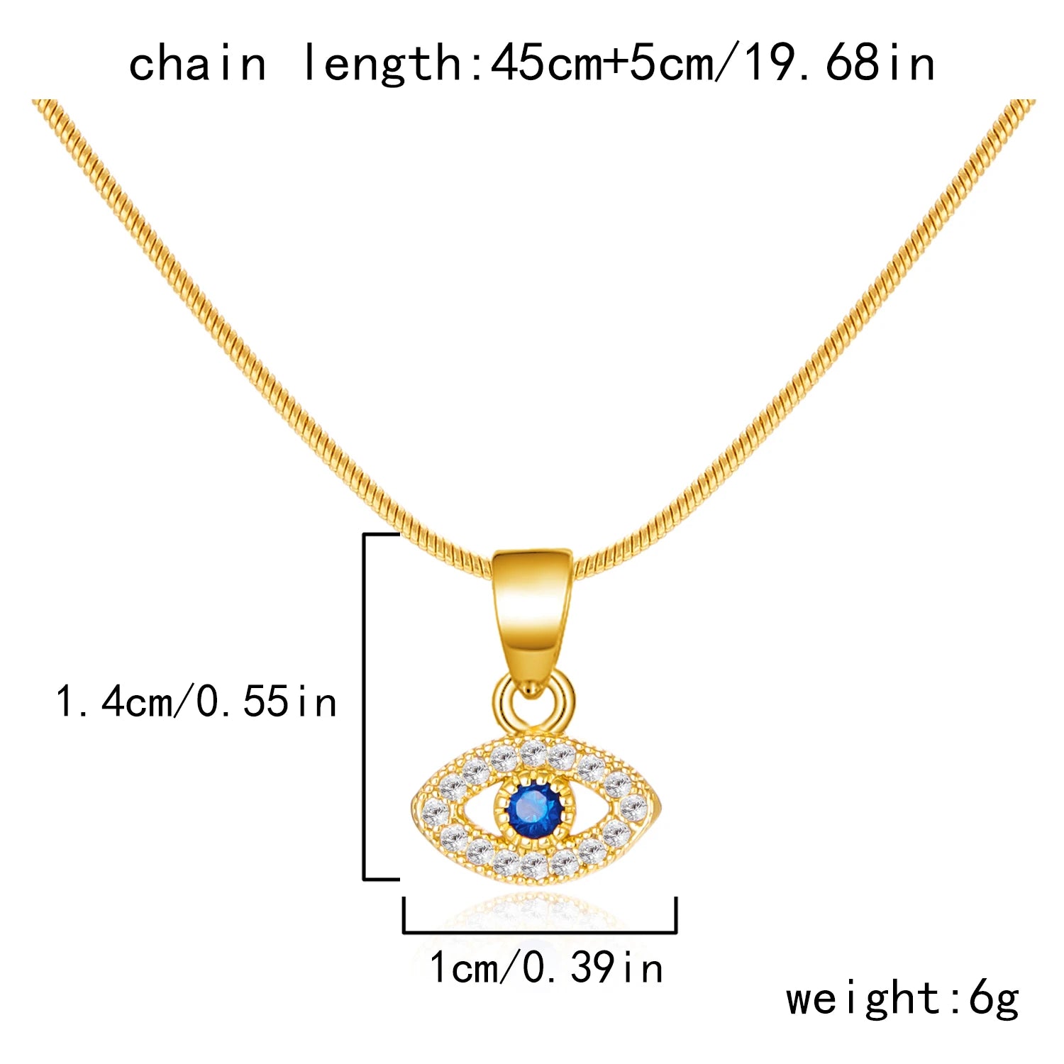 Fashion Zircon Evil Eye Necklaces for Women Chain Turkish Eye Pendant Necklace Girls Party Jewelry Lucky Gift