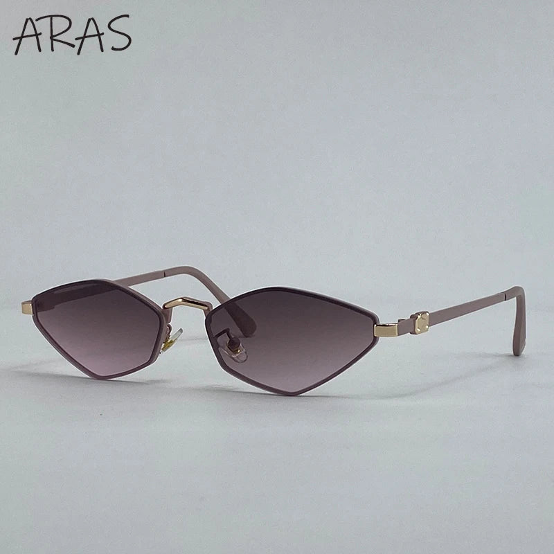 Small Frame Hexason Punk Sunglasses Women 2025 Luxury Brand Polygon Sun Glasses For Lady Vintage Outdoor Shades Cat Eye Eyewear