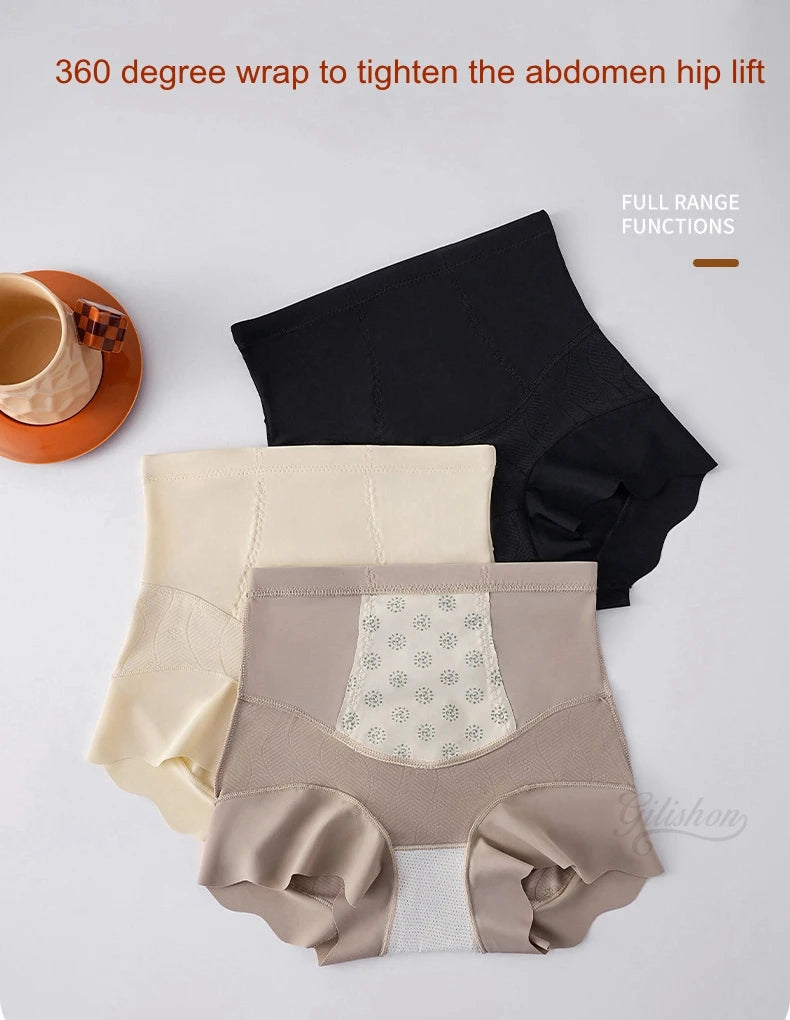 Women Shaper Panties High Waist Tummy Control Panty Seamless Briefs Flat Belly Hip Lift Shaping Antibacterial Underwear 2024 New