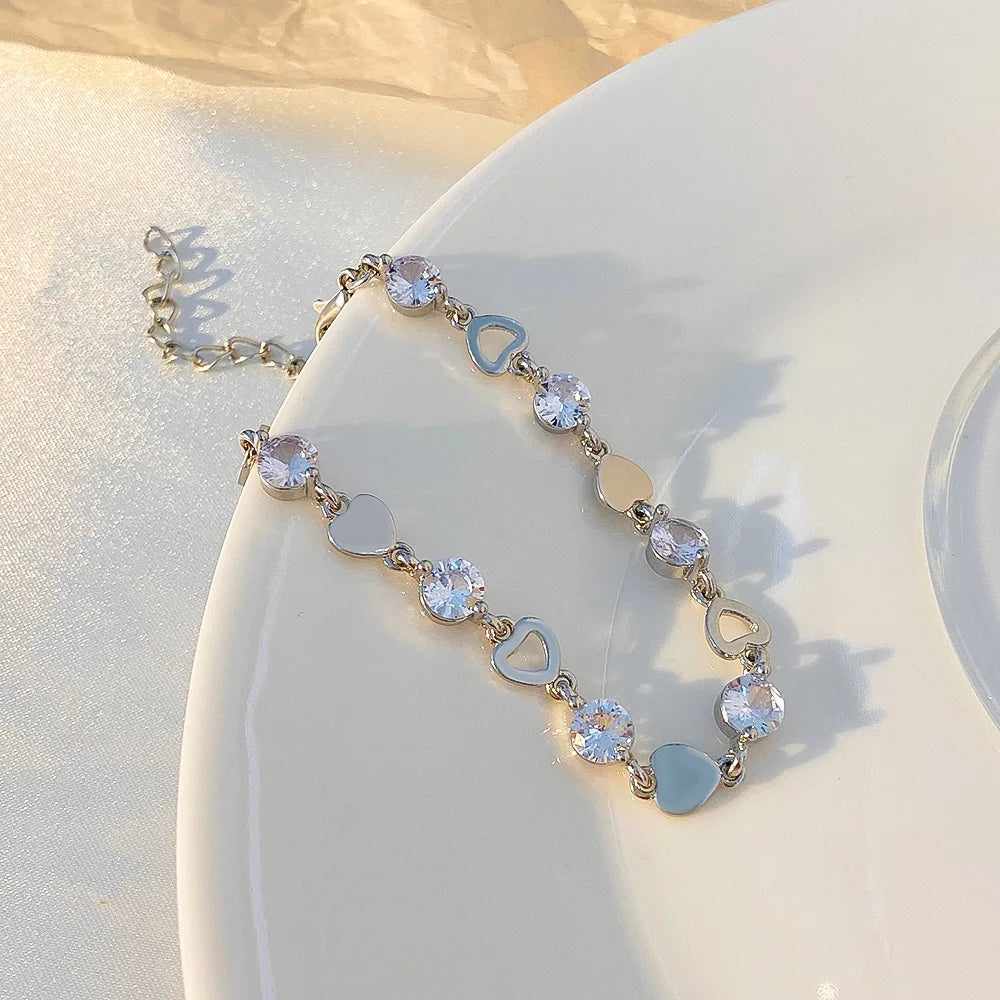 Exquisite Opal Tulip Zircon Bracelet for Women Fashionable Personalized Daily Accessory Party Jewelry Birthday Anniversary Gifts