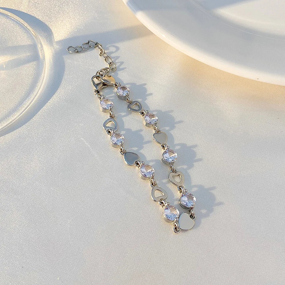 Exquisite Opal Tulip Zircon Bracelet for Women Fashionable Personalized Daily Accessory Party Jewelry Birthday Anniversary Gifts