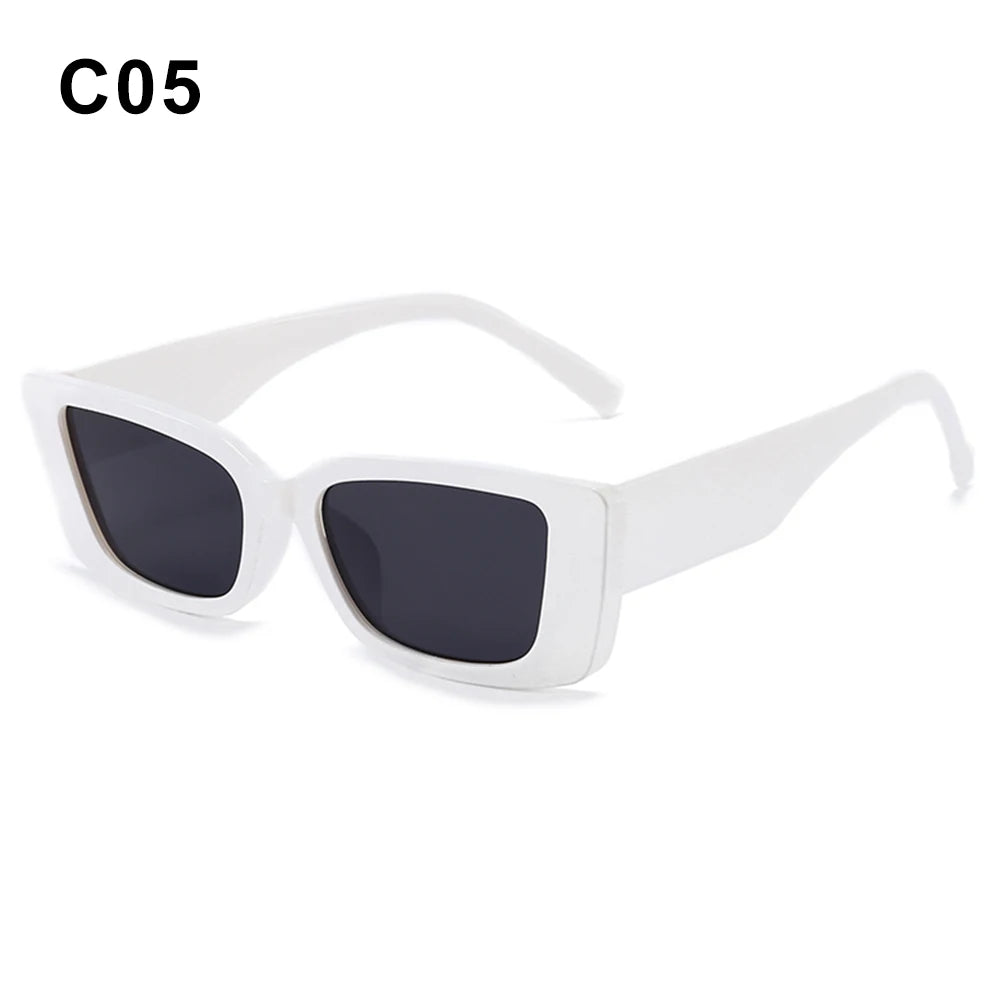 Retro Cat eyt Frame Sunglasses Women 2023 Luxury V Sun Glasses Men Fashion Rectangle Jelly Sunglasses with Metal Hinges UV400