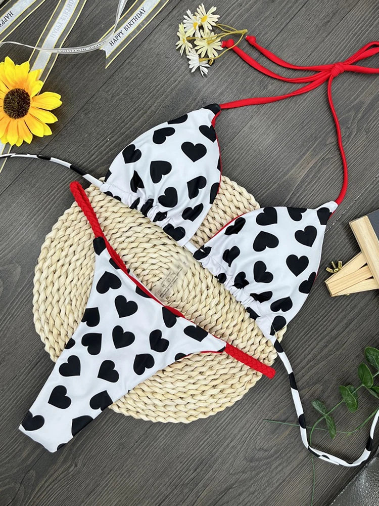 Bikini High Waist Swimsuit Sexy Thong Bikini Set Zebra Print Women Brazilian Swimwear 2023 New Biquini Swim Bathing Suits Women