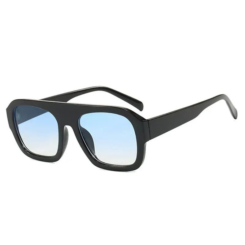 JNPCXI Fashion Square Women Sunglasses Shades UV400 Retro Leopard Tea Candy Color Gradient Men Punk Sun Glasses