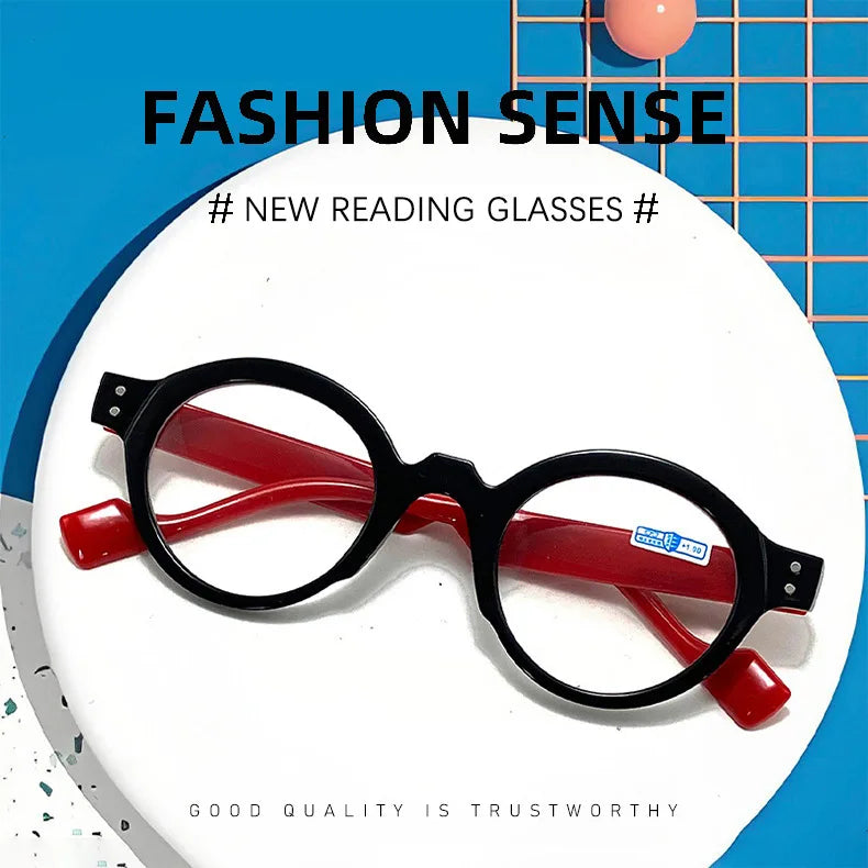 New Round Reading Glasses Women Trendy Presbyopia Hyperopia Anti Blue Light Reading Eyeglasses Men +1.0 +1.5 +2.0 +2.5 +3.0 +3.5