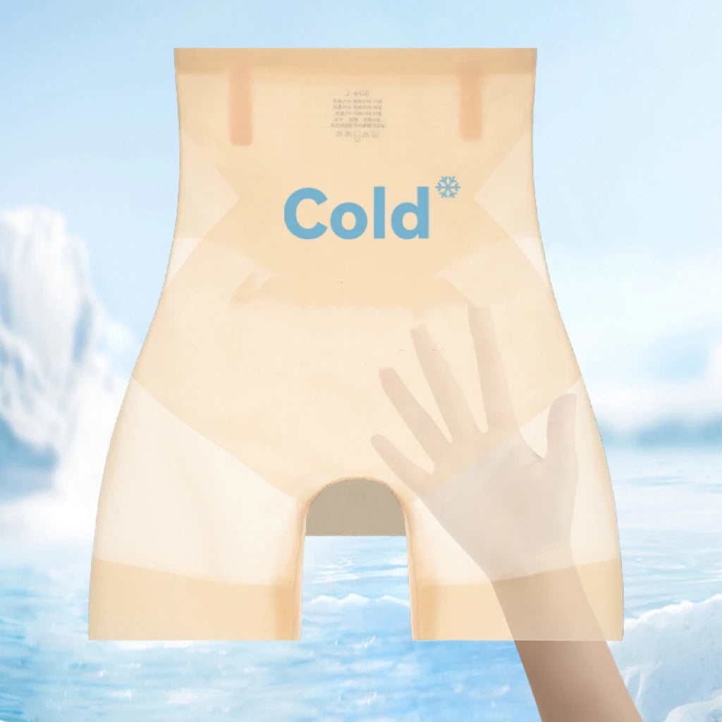 1pcs Women Ultrathin Belly Shaping Brief High Waist Ice Silk Lifting Hip Pants Slimming Panties Shaper Underwear Safety Panty