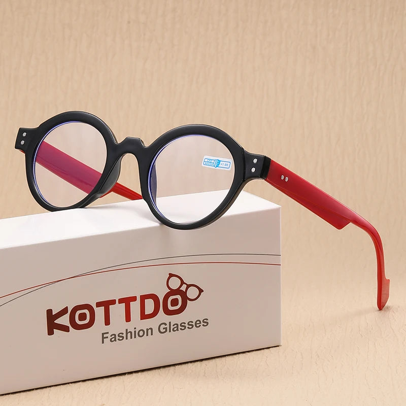 New Round Reading Glasses Women Trendy Presbyopia Hyperopia Anti Blue Light Reading Eyeglasses Men +1.0 +1.5 +2.0 +2.5 +3.0 +3.5