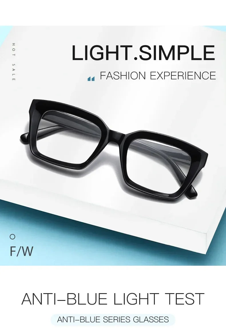 Fashion Reading Glasses Women 2023 New Square Anti Blue Light Presbyopia Eyegalsses Vintage Computer Optical Eyewear +1 .0~ +3.5