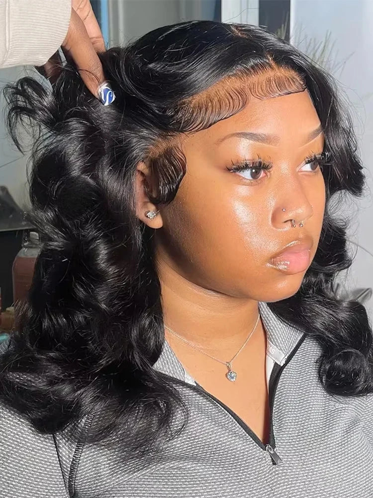 Bob Wig 13x4 Body Wave Glueless Wig Human Hair Brazilian Ready To Wear 7x5 Lace Frontal Wig Pre Cut No Glue For Women Preplucked