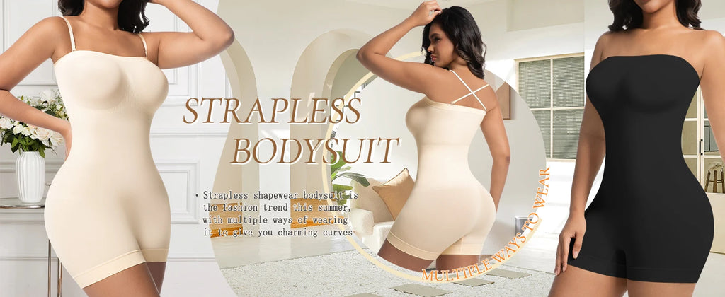 Women Strapless Shapewear Bodysuits Tummy Control Butt Lifter Body Shaper Waist Trainer Sculpting Underwear Shape wear
