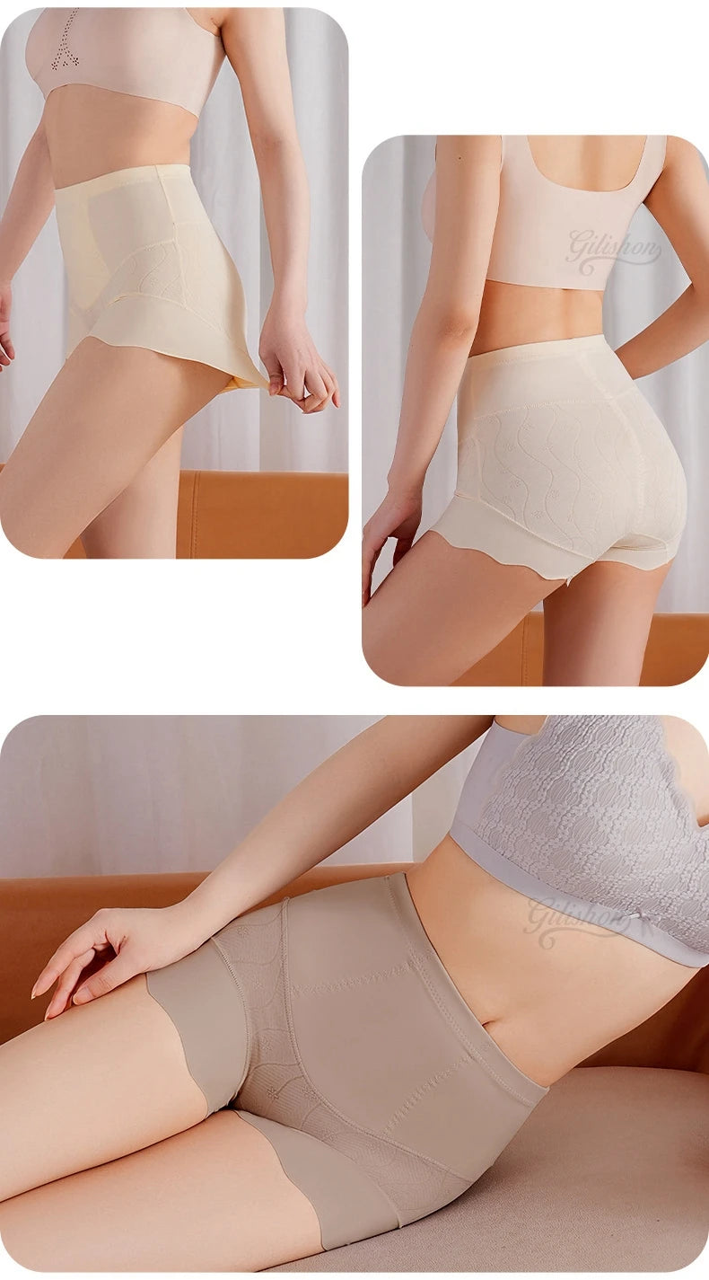 Women Shaper Panties High Waist Tummy Control Panty Seamless Briefs Flat Belly Hip Lift Shaping Antibacterial Underwear 2024 New