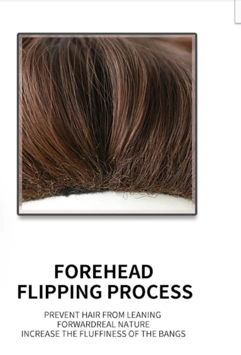 Allbell Magique Black Highlight Blue Synthetic Wig Long Straight Wig with Bangs Black And Blue Wig For Women Cosplay Party Use