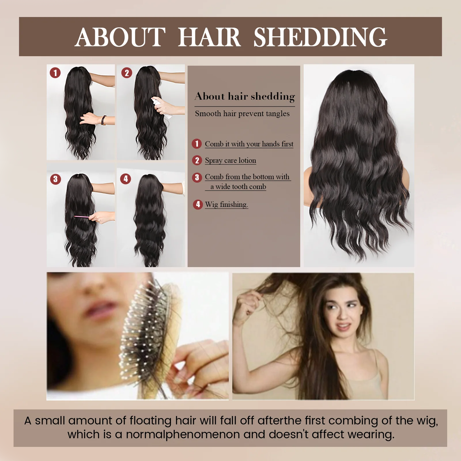 Allbell Magique Blue Hair Wig with Bangs Long Wavy Synthetic Wig Baby Blue Curly Wig for Women Daily Party Use Heat Resistant