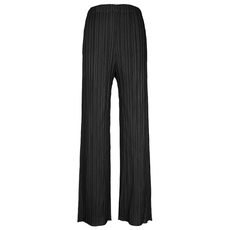 YUDX Spring Summer Autumn Women Casual Elegant Ladies Miyake Designer Casual Loose Straight Pleated Pants High Waist Trousers