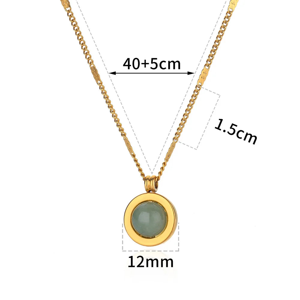 Stainless Steel Geometric Necklace For Women Fashion Sun Sunflower Pendant Clavicle Chain Aesthetic Jewelry Accessories Femme