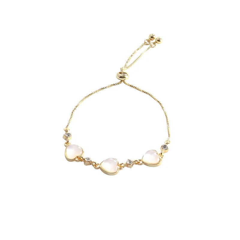 Exquisite Opal Tulip Zircon Bracelet for Women Fashionable Personalized Daily Accessory Party Jewelry Birthday Anniversary Gifts