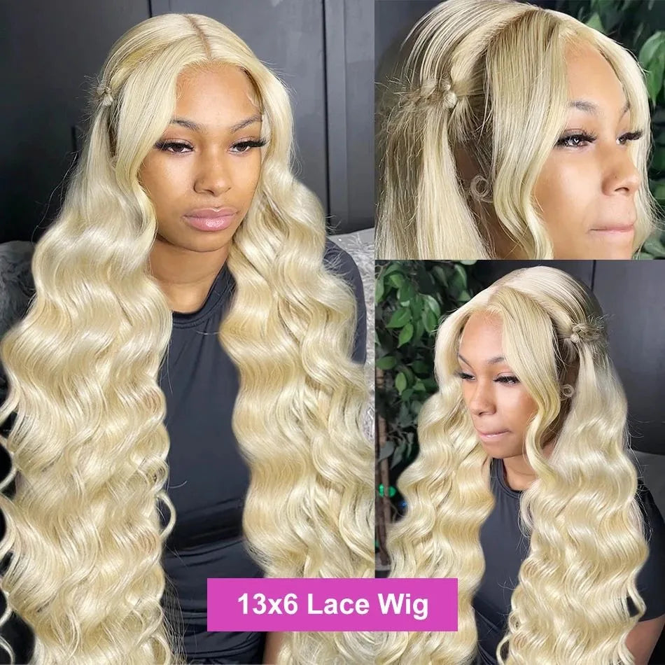 613 HD Lace Frontal Wig 13x6 Human Hair Wigs 30 Inch Body Wave Wig 250 Density Transparent Lace Brazilian Hair Summer Breathable