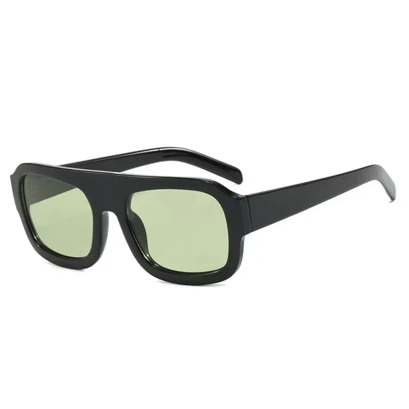 JNPCXI Fashion Square Women Sunglasses Shades UV400 Retro Leopard Tea Candy Color Gradient Men Punk Sun Glasses