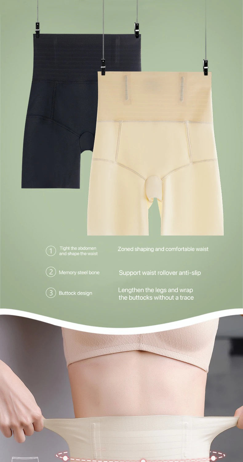 1pcs Seamless Belly Shaping Briefs Mid Waist Lifting Hip Pants Slimming Panties Women Postpartum Shaper Underwear Safety Panty