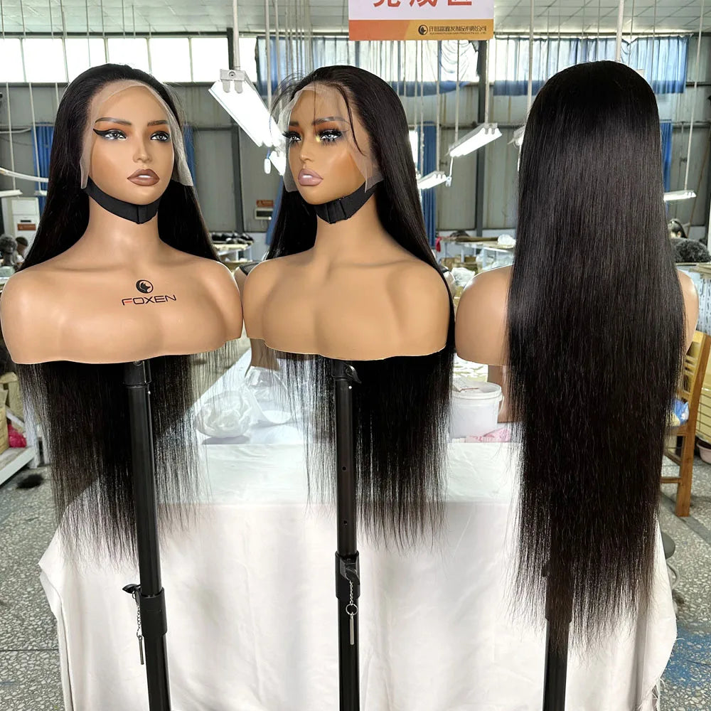 vietnamese Bone Straight 360 13x6 13x4 HD Full Lace Frontal Wig 30 Inch Lace Front Wig 6x6 Lace Closure Glueless Wig Human Hair
