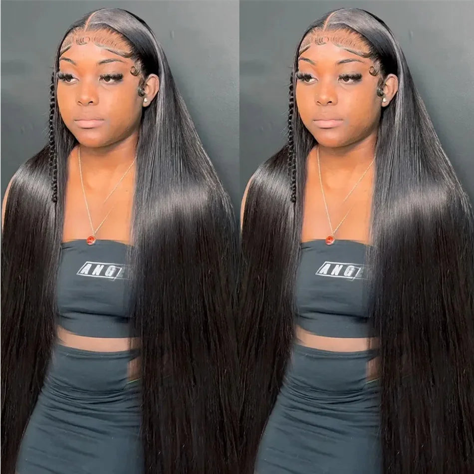 13x6 Hd Lace Frontal Wig Human Hair 40 Inch 13x4 Straight Lace Front Human Hair Wigs For Women Pre Plucked 200 Density Remy Hair