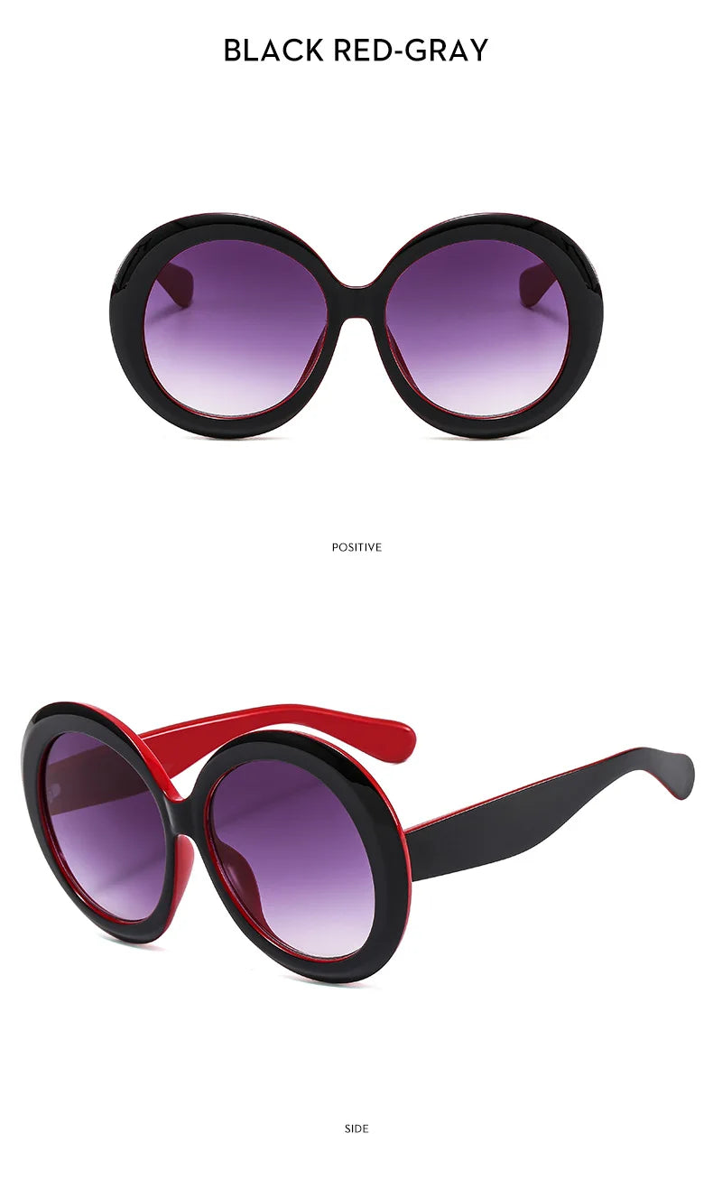 JNPCXI Oversized Round Sunglasses Women Men Luxury Brand Big Frame Sun Glasses Goggles Large Shades Unisex Riding Eyeglasses