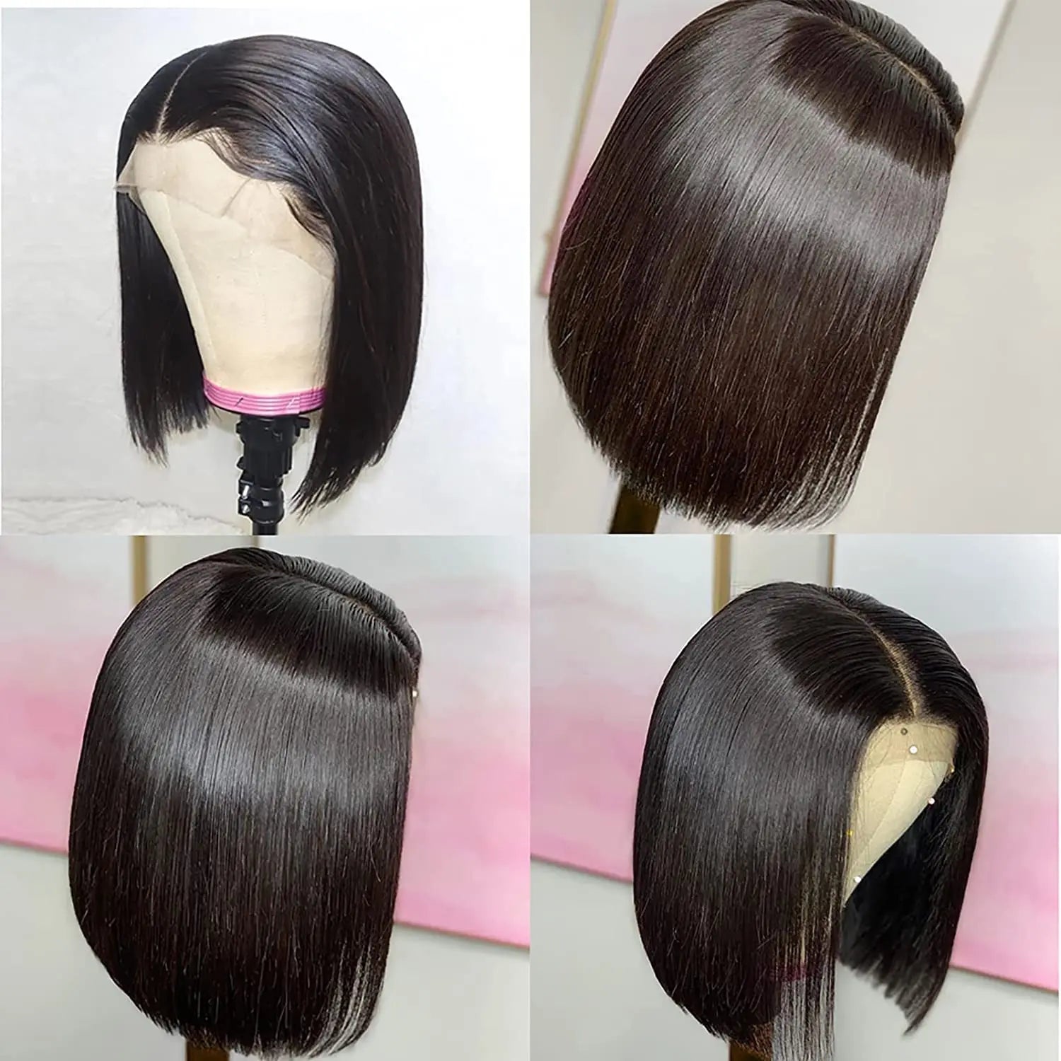 613 Blonde Short Bob Wig Transparent Lace Front Human Hair Wigs Straight 13X4 Burgundy 99j Brown Colored Cut Lace Frontal Wig