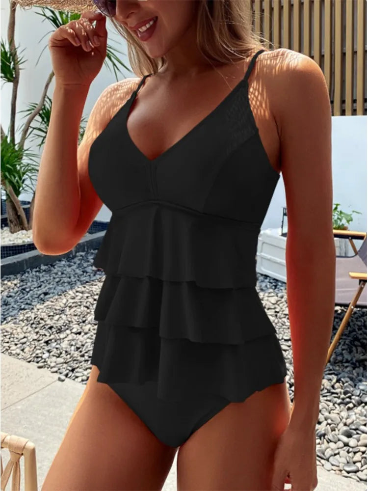 2023 New High Waist Bikini Set Swimsuit Women Beachwear Swim Summer Swimwear Bathing Suit Two Pieces Swimsuits Womens Tankinis