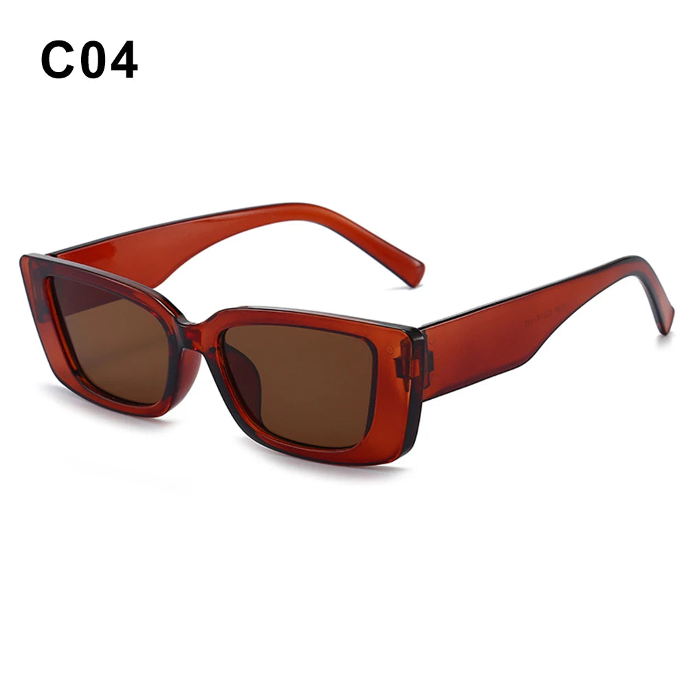 Retro Cat eyt Frame Sunglasses Women 2023 Luxury V Sun Glasses Men Fashion Rectangle Jelly Sunglasses with Metal Hinges UV400