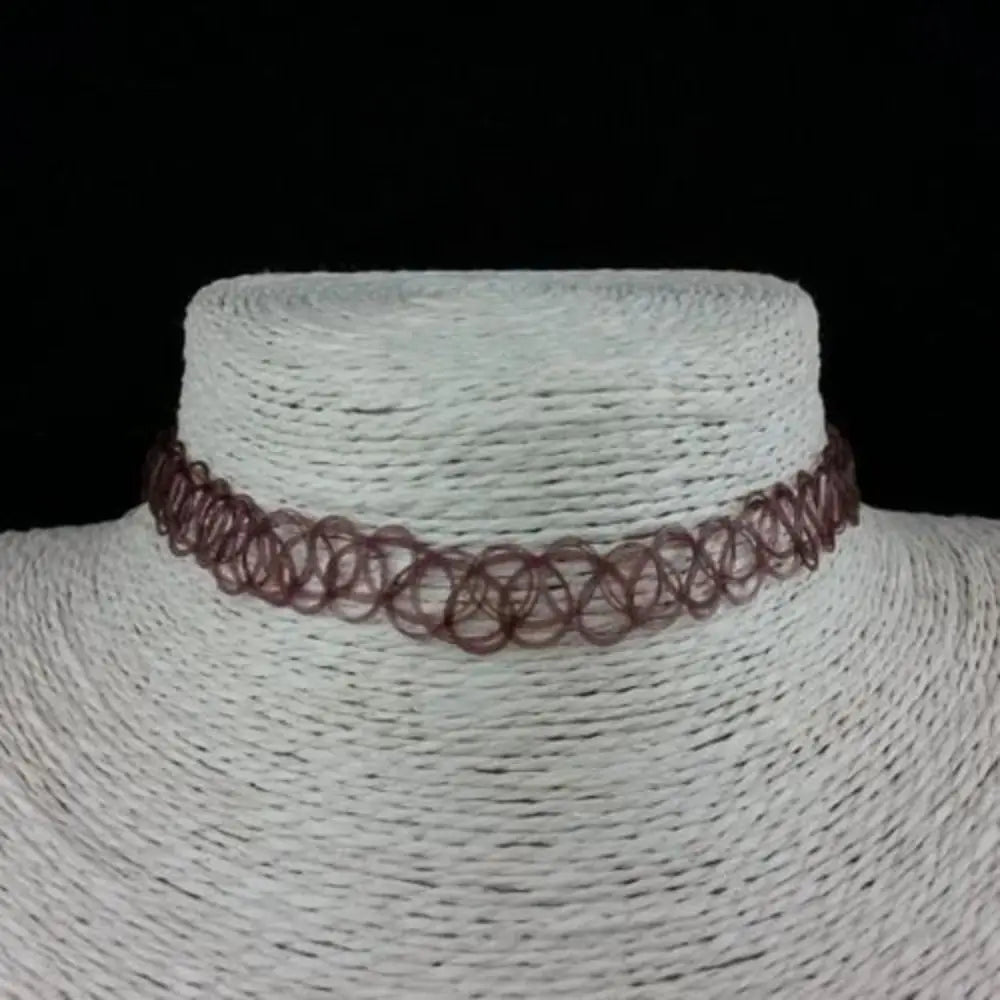 1Pc Fashion Choker for Girl Multi Color Necklace Vintage Elastic Braided Fish Thread Choker Gothic Black Choker Jewellery Gift