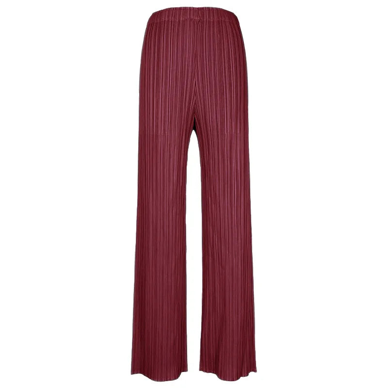 YUDX Spring Summer Autumn Women Casual Elegant Ladies Miyake Designer Casual Loose Straight Pleated Pants High Waist Trousers