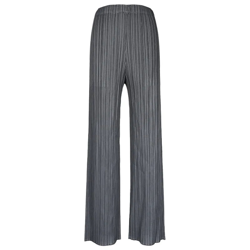 YUDX Spring Summer Autumn Women Casual Elegant Ladies Miyake Designer Casual Loose Straight Pleated Pants High Waist Trousers