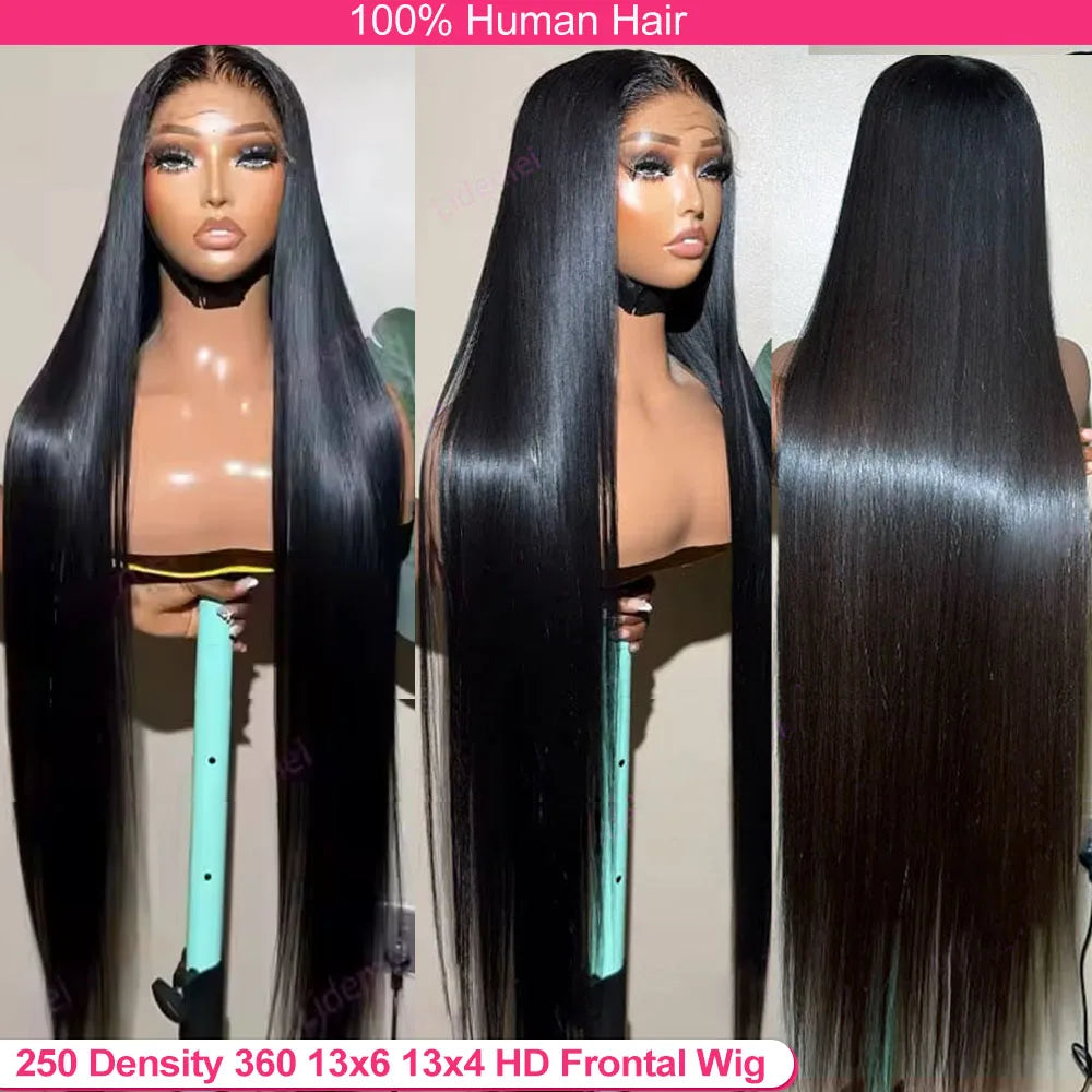 vietnamese Bone Straight 360 13x6 13x4 HD Full Lace Frontal Wig 30 Inch Lace Front Wig 6x6 Lace Closure Glueless Wig Human Hair
