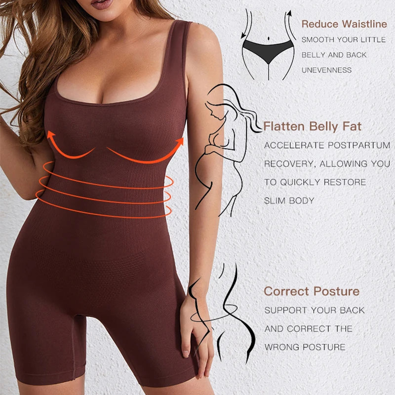 Women Postpartum Shapewear Bodysuit Belly Tight Body Shaper Seamless Underwear Plus Size Waist Trainer Butt Lifter Shaping Top