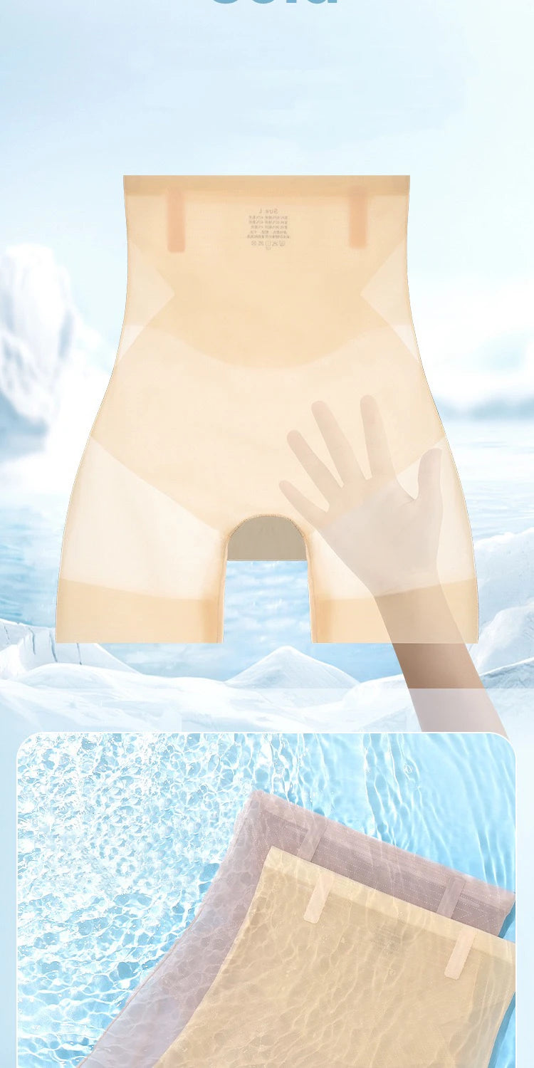 1pcs Women Ultrathin Belly Shaping Brief High Waist Ice Silk Lifting Hip Pants Slimming Panties Shaper Underwear Safety Panty