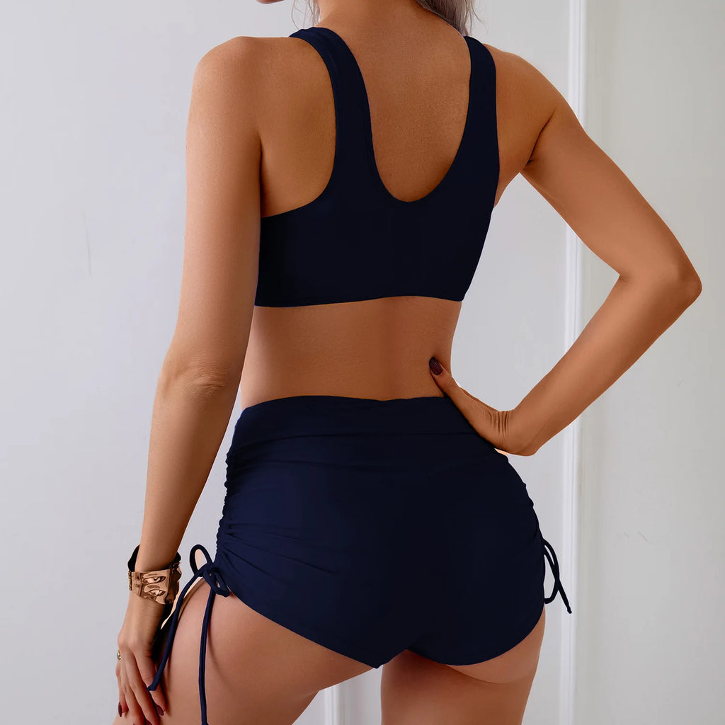 Cover Belly Swimsuits Tankini Set Female Swimwear Push Up For Beach Swim Wear Two-Piece Bathing Suit Pool Women's Swimming Suit