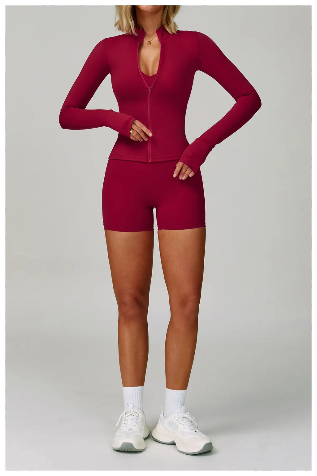 2PCS Yoga Clothing Set Women's High Waisted Leggings 3 Piece Fitness Suit Coat Jacket Exercise Wear Fitness Workout Underwear ﻿