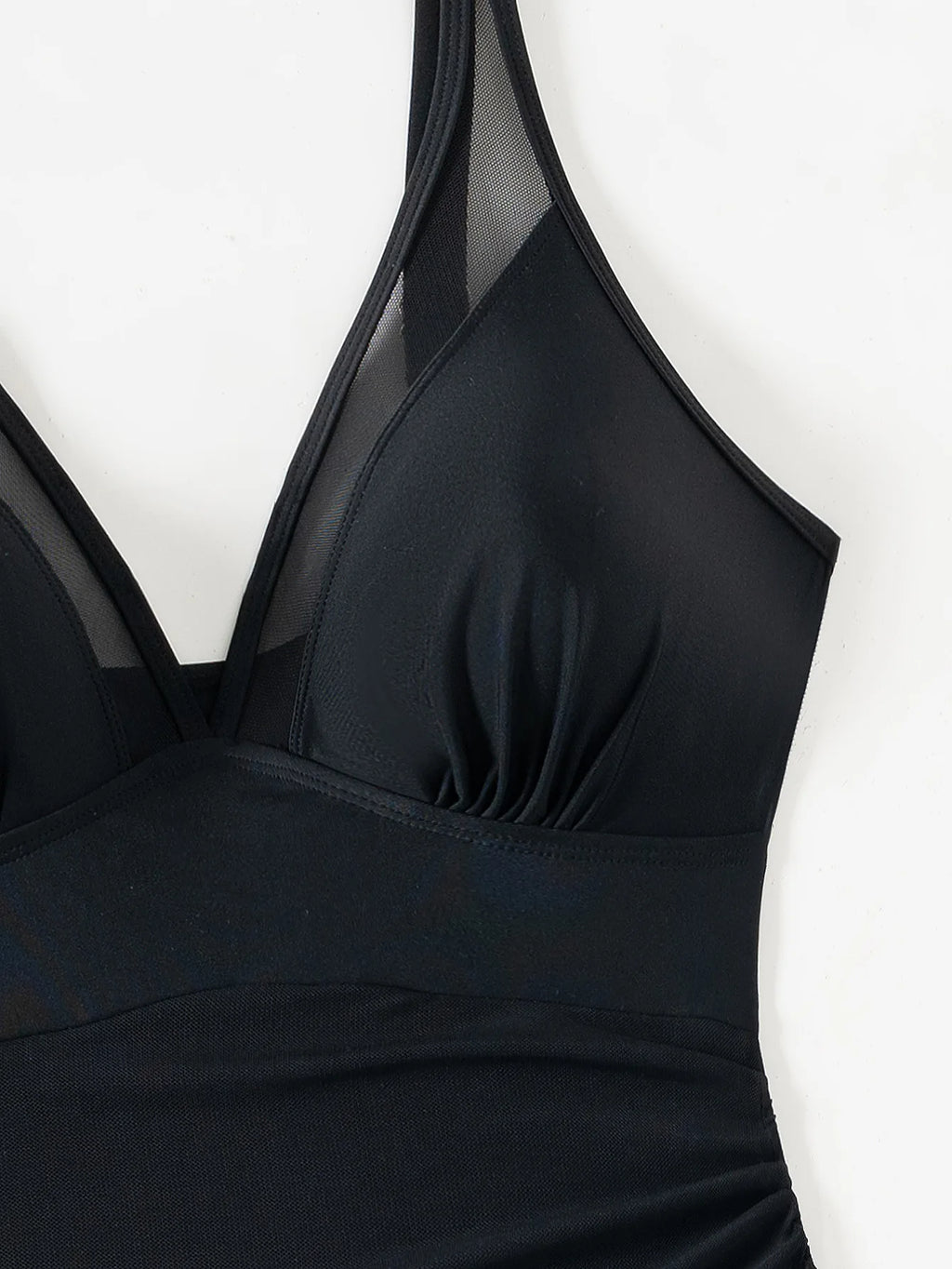 Vigoashely 2025 Solid Mesh Patchwork Swimwear Women Sexy Push Up One Piece Swimsuit Monokini Lady Brazilian Beach Bathing Suit