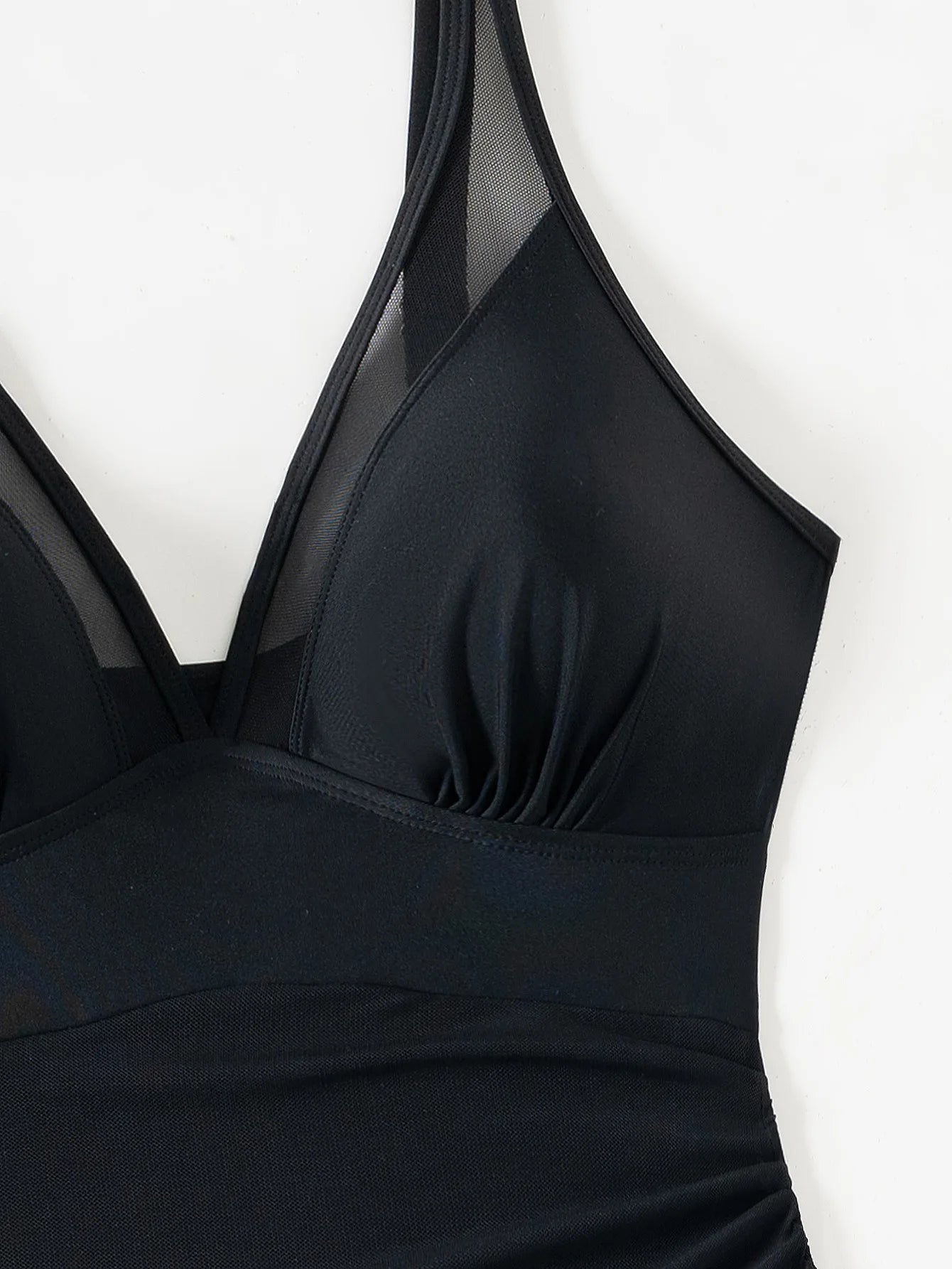 Vigoashely 2025 Solid Mesh Patchwork Swimwear Women Sexy Push Up One Piece Swimsuit Monokini Lady Brazilian Beach Bathing Suit